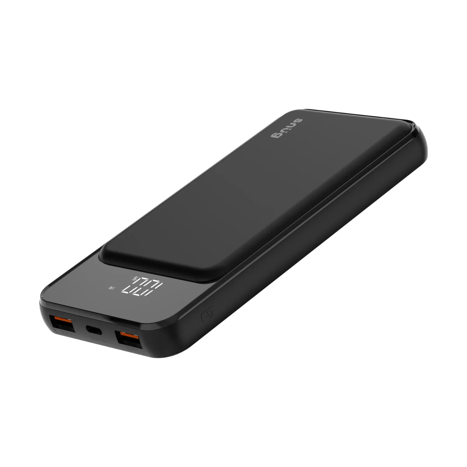 - Snug 10000mAh wireless power bank featuring 4.5A output, digital display, and dual-device charging support.