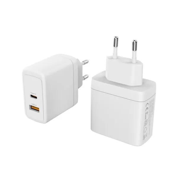 Snug 65W 2 Port White PD Fast Charge GaN Wall Charger - Image 3