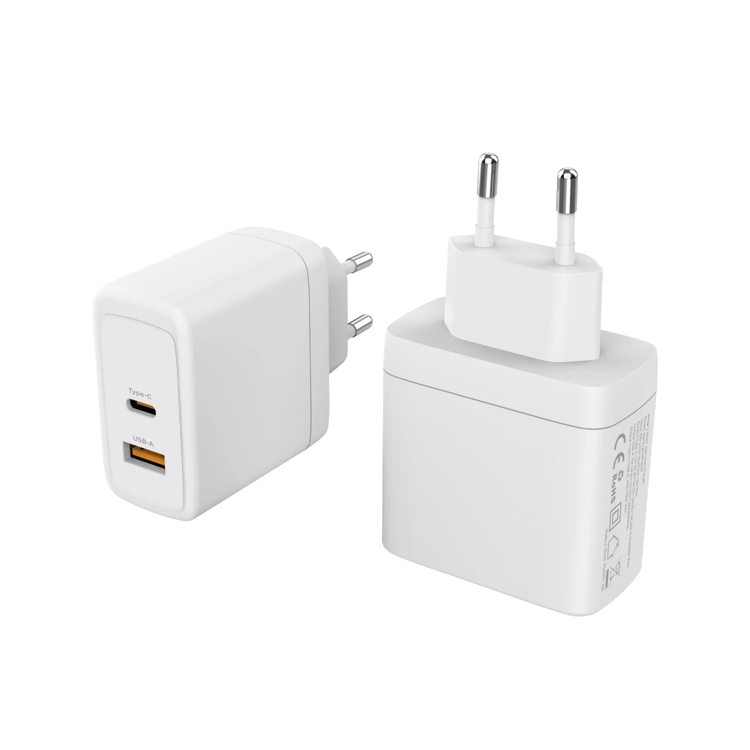 65W Snug PD GaN Wall Charger – 2-Port White - Image 3