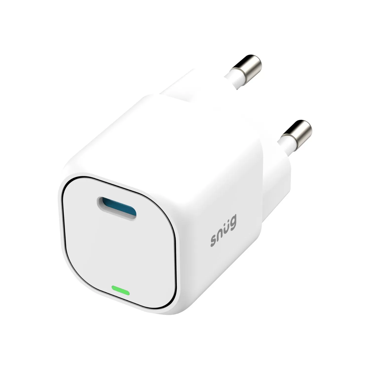 Highlight of the energy-efficient GaN technology in the White Snug 25W Mini Charger.