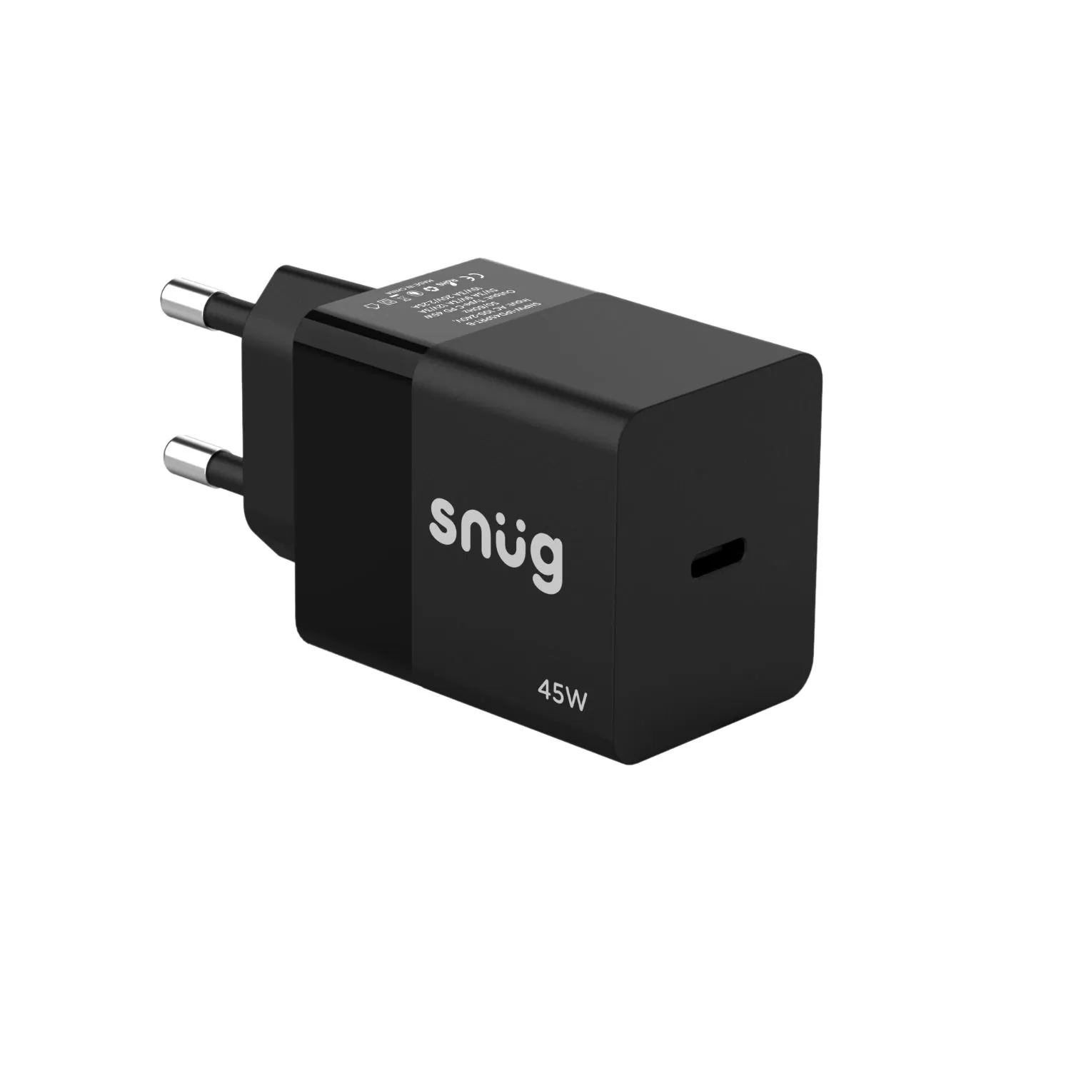 45W Snug PD Wall Charger – 1-Port Black