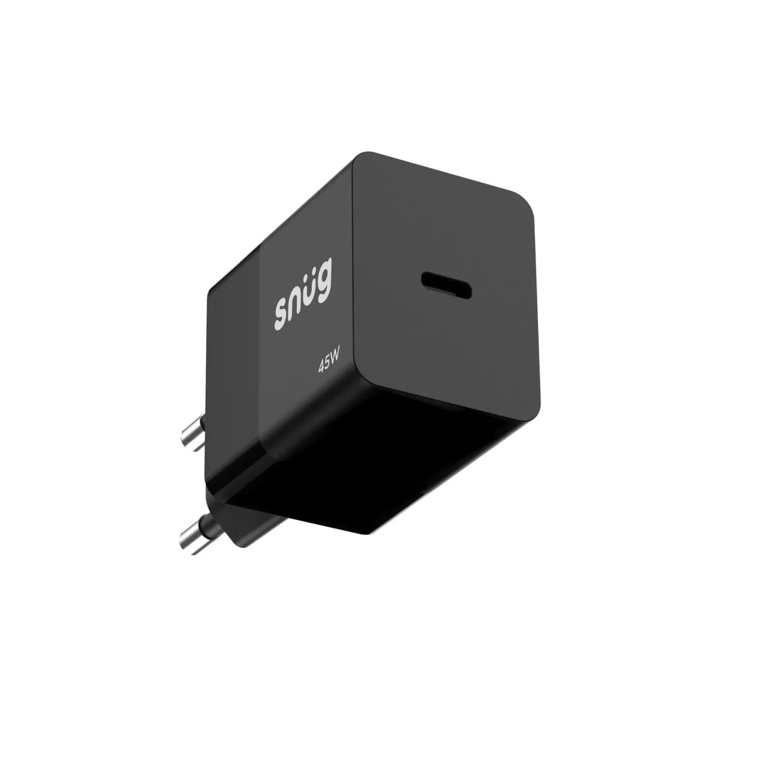 45W Snug PD Wall Charger – 1-Port Black - Image 3