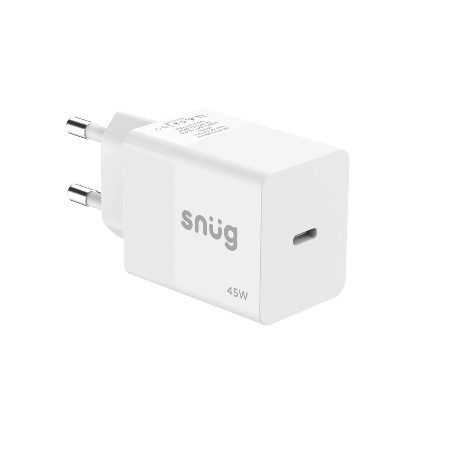 45W Snug PD Wall Charger – 1-Port White