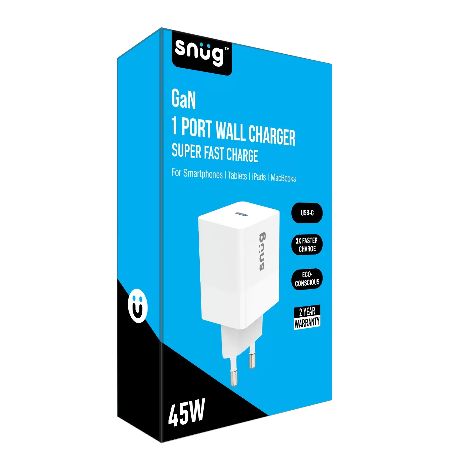 45W Snug PD Wall Charger – 1-Port White - Image 4