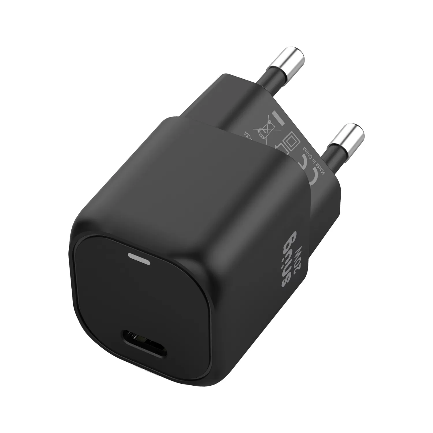 20W Snug Mini PD Wall Charger – 1-Port Black - Image 2