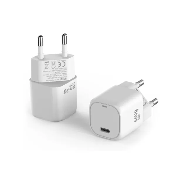 Snug 20W Mini Wall Charger - Fast Charging Adapter White - Image 3