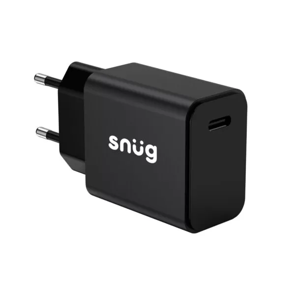 Snug 20W Wall Charger - Fast Charging Adapter 1 Port Black - Image 4