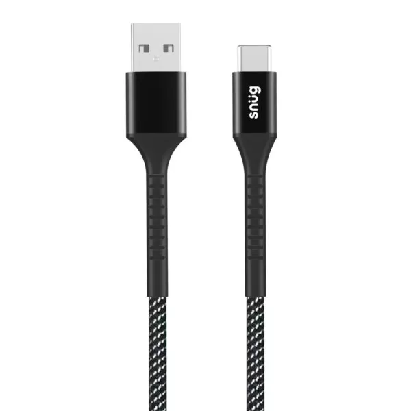 Snug 10W USB To Type-C 1.2M Braided Black Charging Cable