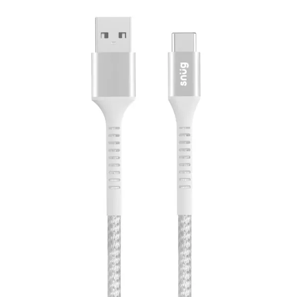 Snug 10W USB To Type-C .2M White Braided Charging Cable