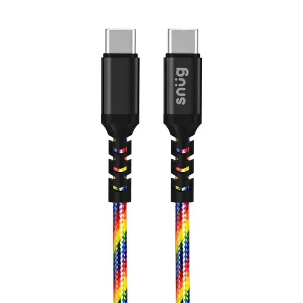 Snug Type-C To Type-C 1.2 Metre Rainbow Cable