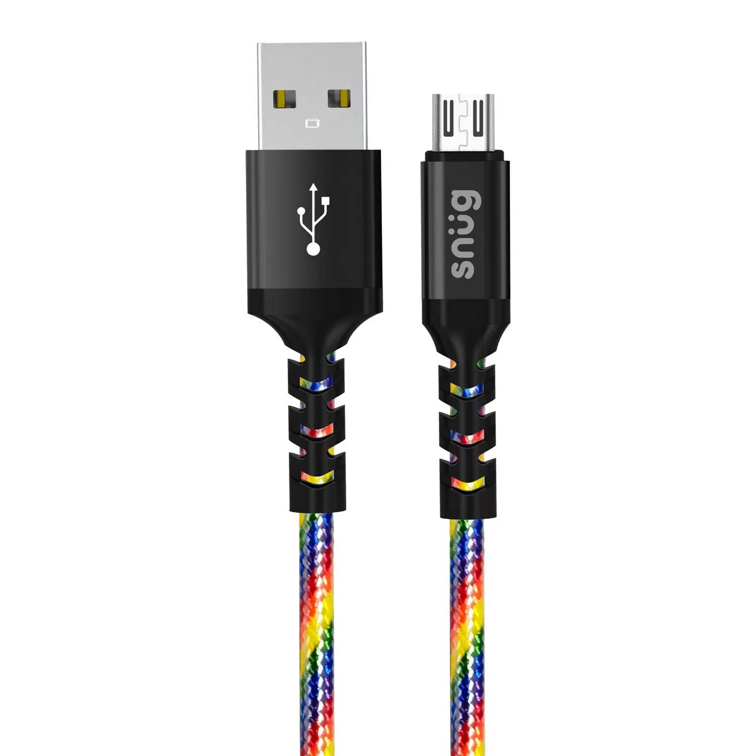Snug 12W USB To Micro USB Cable - 1.2m Rainbow