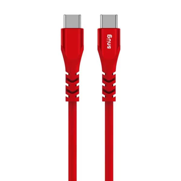 Snug Type-C To Type-C Fast Charging Cable - 1.2m Red