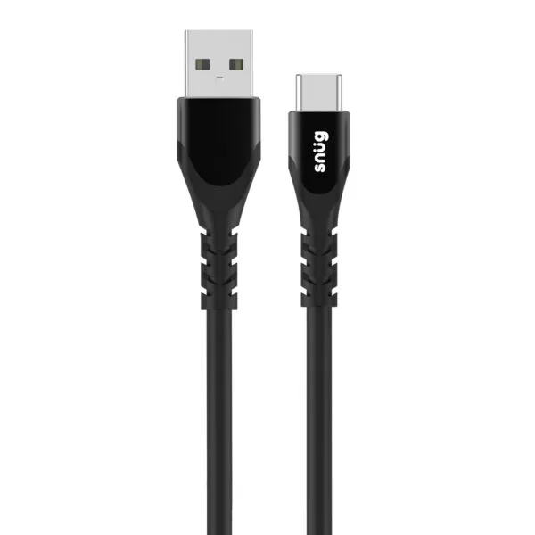 Snug 18W USB To Type-C Cable - 1.2m Fast Charge Black