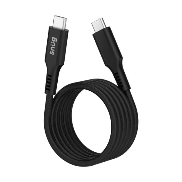 Snug 60W Type-C To Type-C Cable - Fast Charge 1.2m Mag Blk