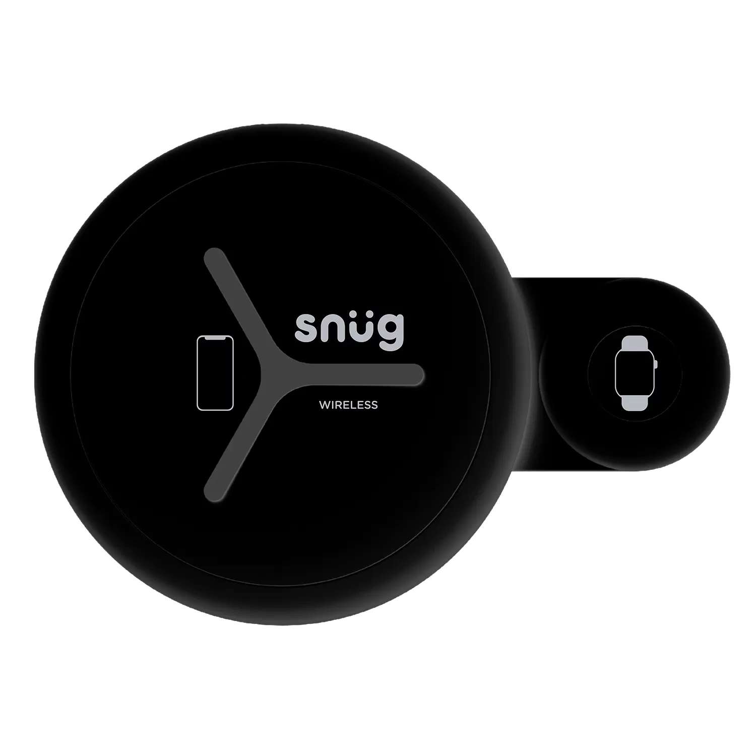 Snug 15W Dual Wireless Charging Pad - Black