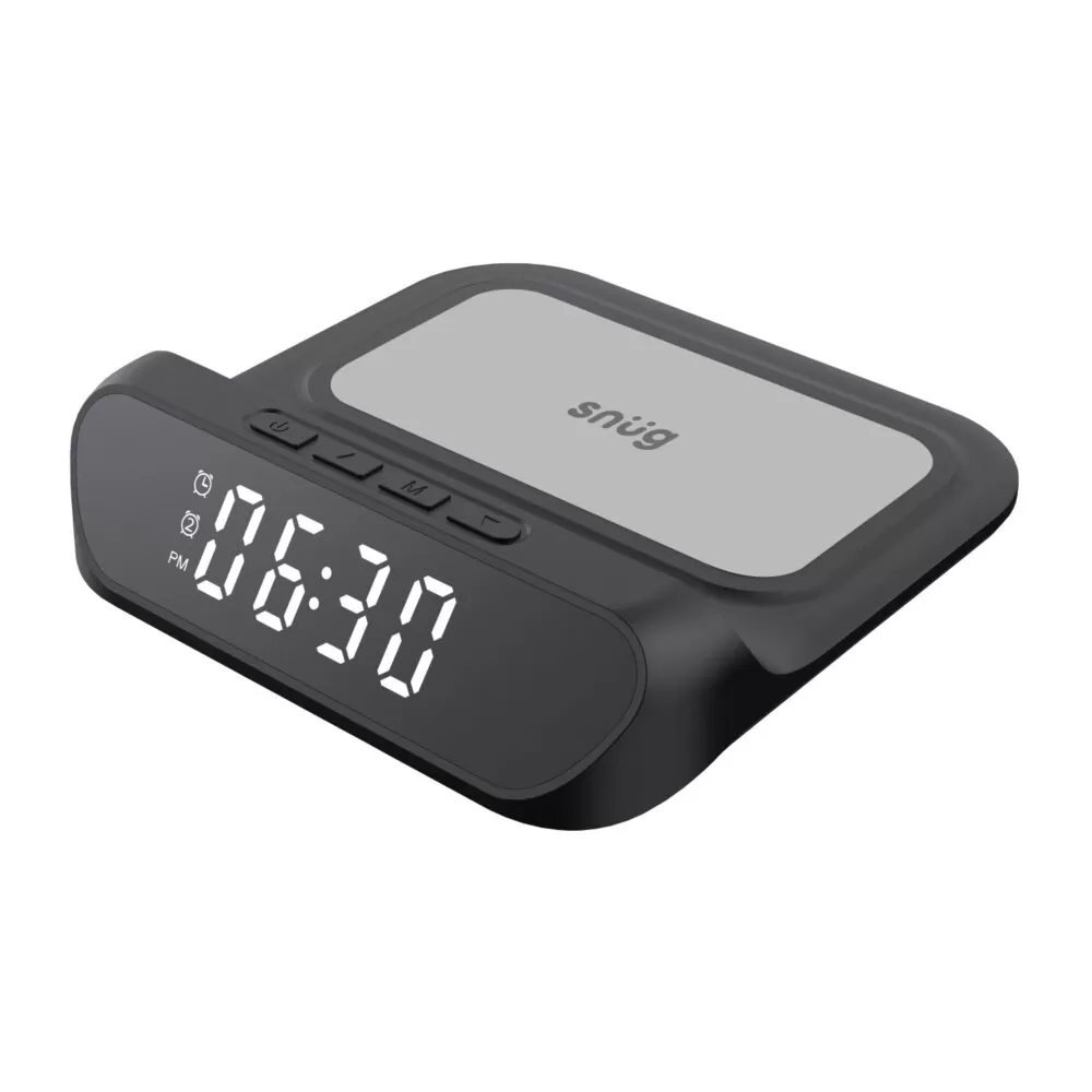 Snug 15W Wireless Clock Pad Charger - Black