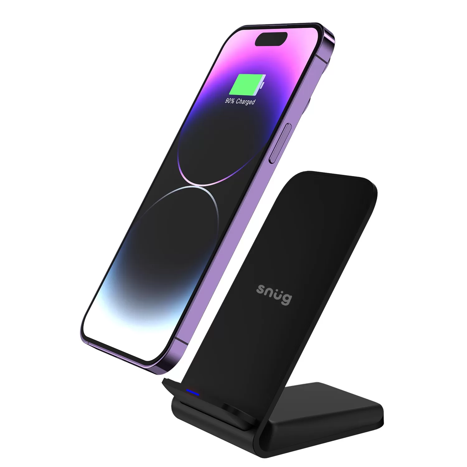 Snug 15W Wireless Stand Charger - Black - Image 6
