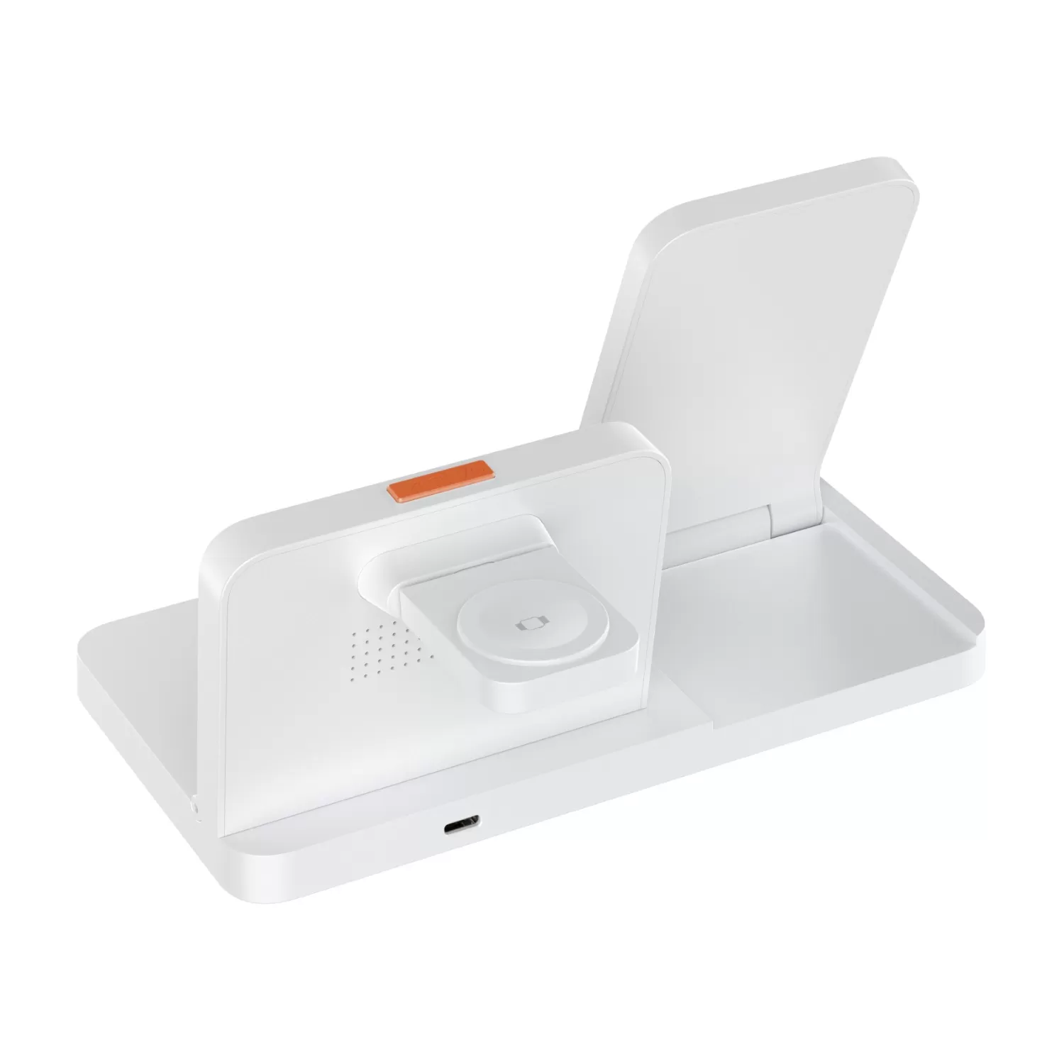 Snug 15W 4-In-1 Wireless Charger - Clock White - Image 3