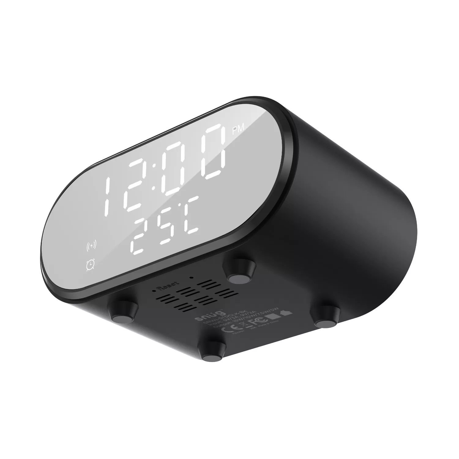 Snug 15W Wireless Clock Charger - Black - Image 3