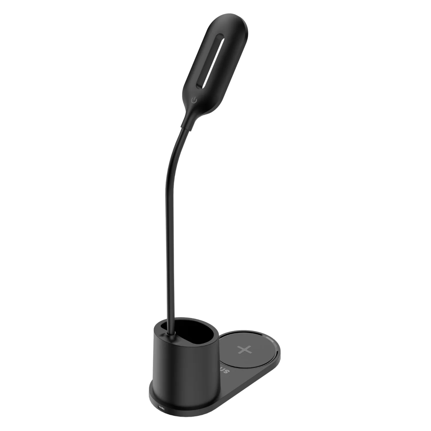 Snug 15W Wireless Charger - LED Lamp & Pen Holder - Black - Image 6