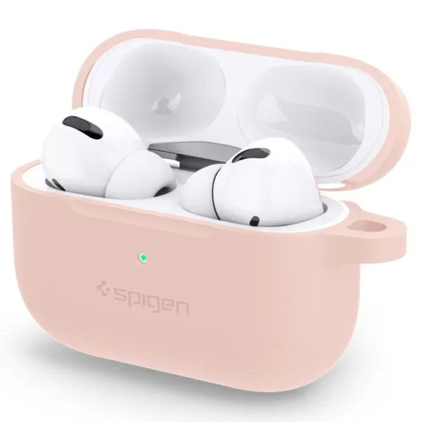 Apple Airpods Pro Pink Spigen Silicone Fit Case - Image 2