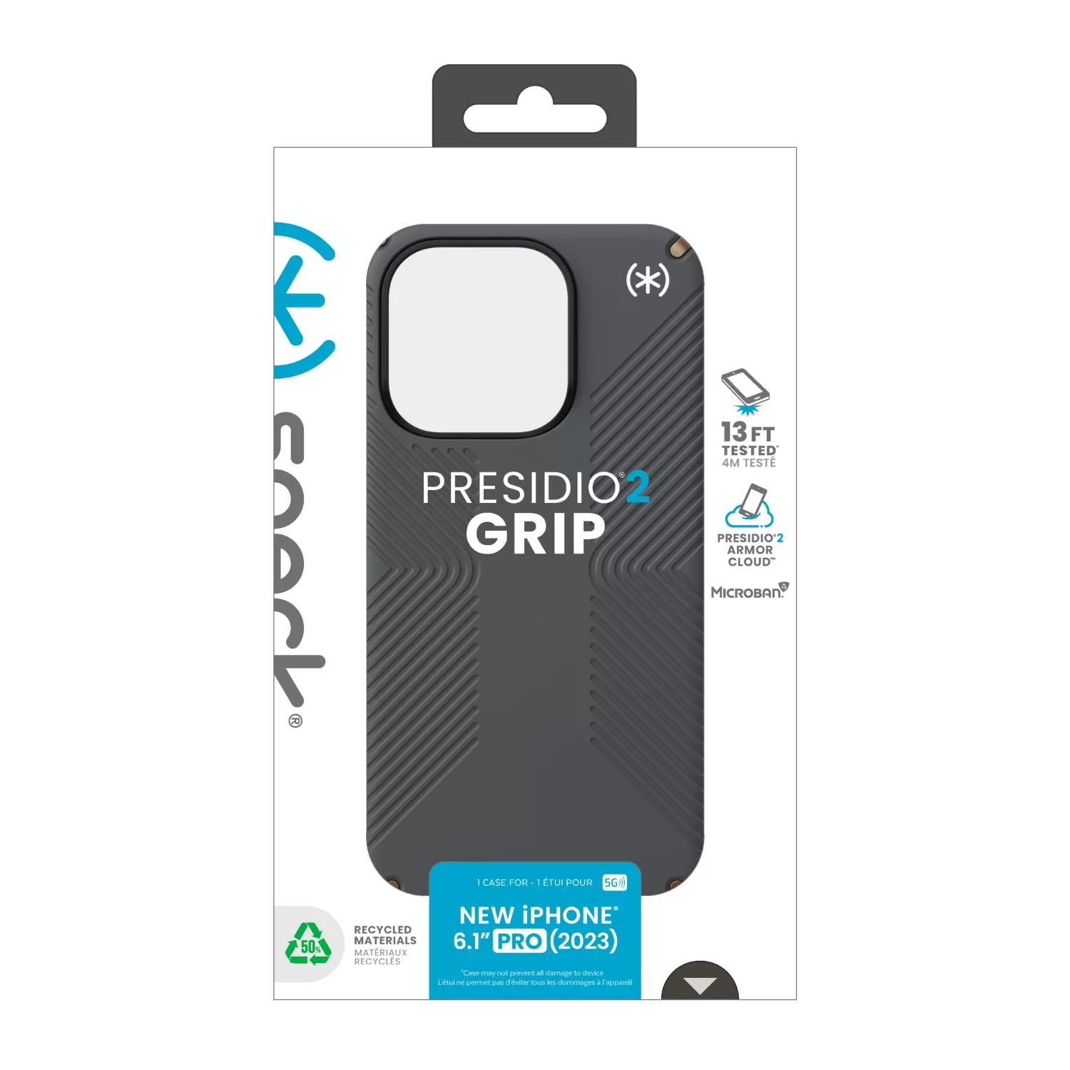 Apple iPhone 15 Pro Speck Presidio2 Grip Case – Grey - Image 4