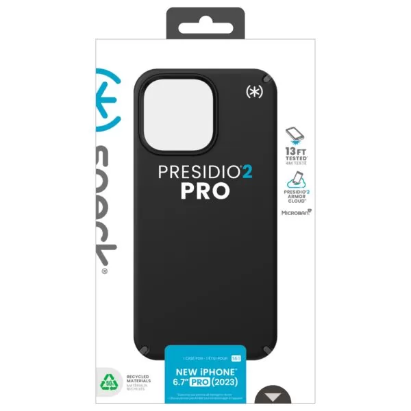 iPhone 15 Pro Max Case - Speck Presidio®2 Pro Cover - Black - Image 4