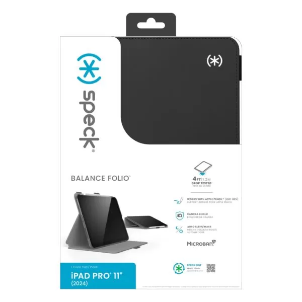 iPad Pro 11 2024 Case - Speck Balance Folio Cover - Black - Image 10