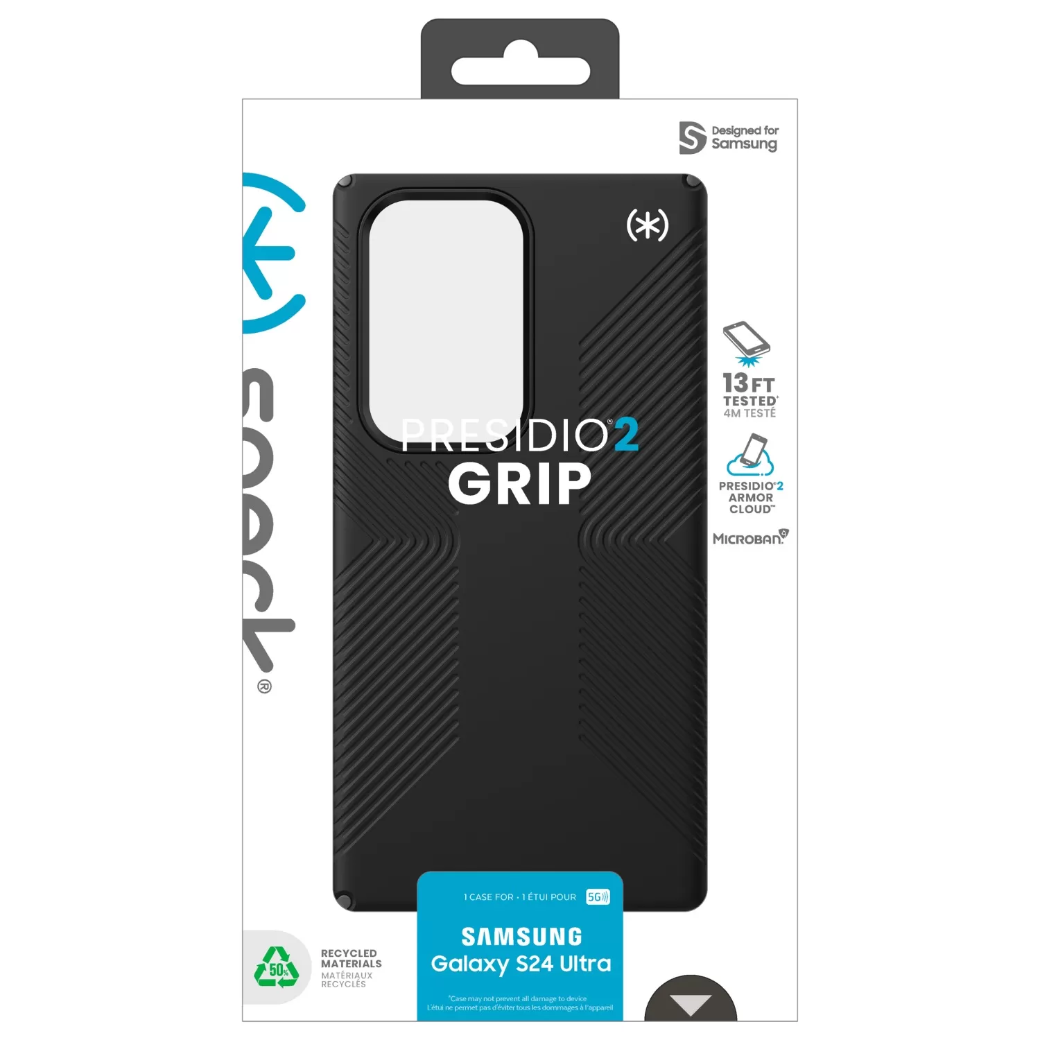 Samsung Galaxy S24 Ultra Speck Presidio2 Grip Case – Black - Image 4