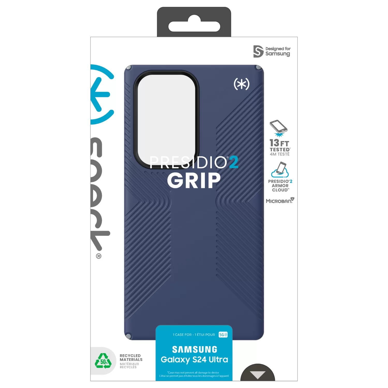 Samsung Galaxy S24 Ultra Speck Presidio2 Grip Case – Blue - Image 4
