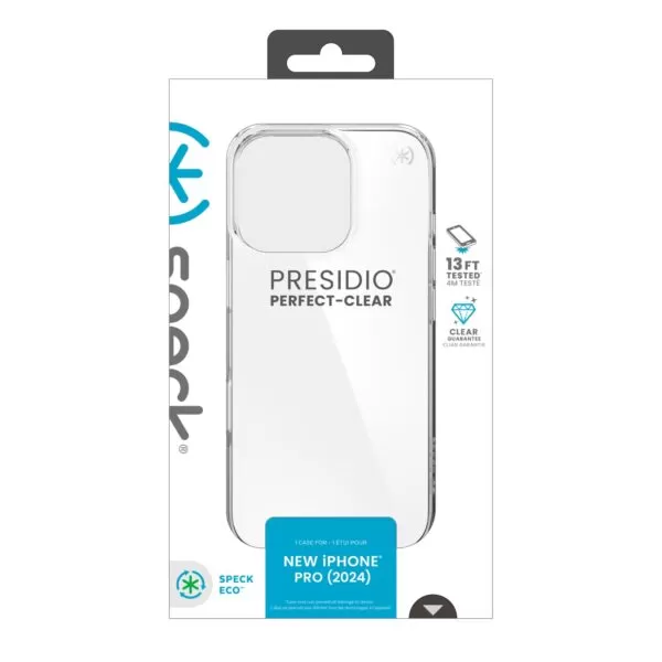 iPhone 16 Pro Case - Speck Presidio Perfect Clear Cover - Clear - Image 9