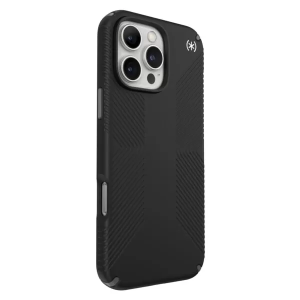 iPhone 16 Pro Max Case - Speck Presidio®2 Grip MagSafe Cover - Black and Slate Grey - Image 3