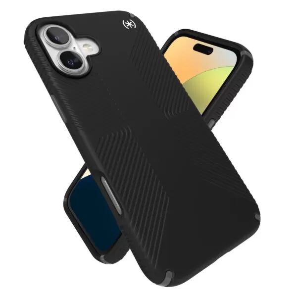 Apple iPhone 16 Plus Speck Presidio2 Grip Case - Black and Slate Grey - Image 6