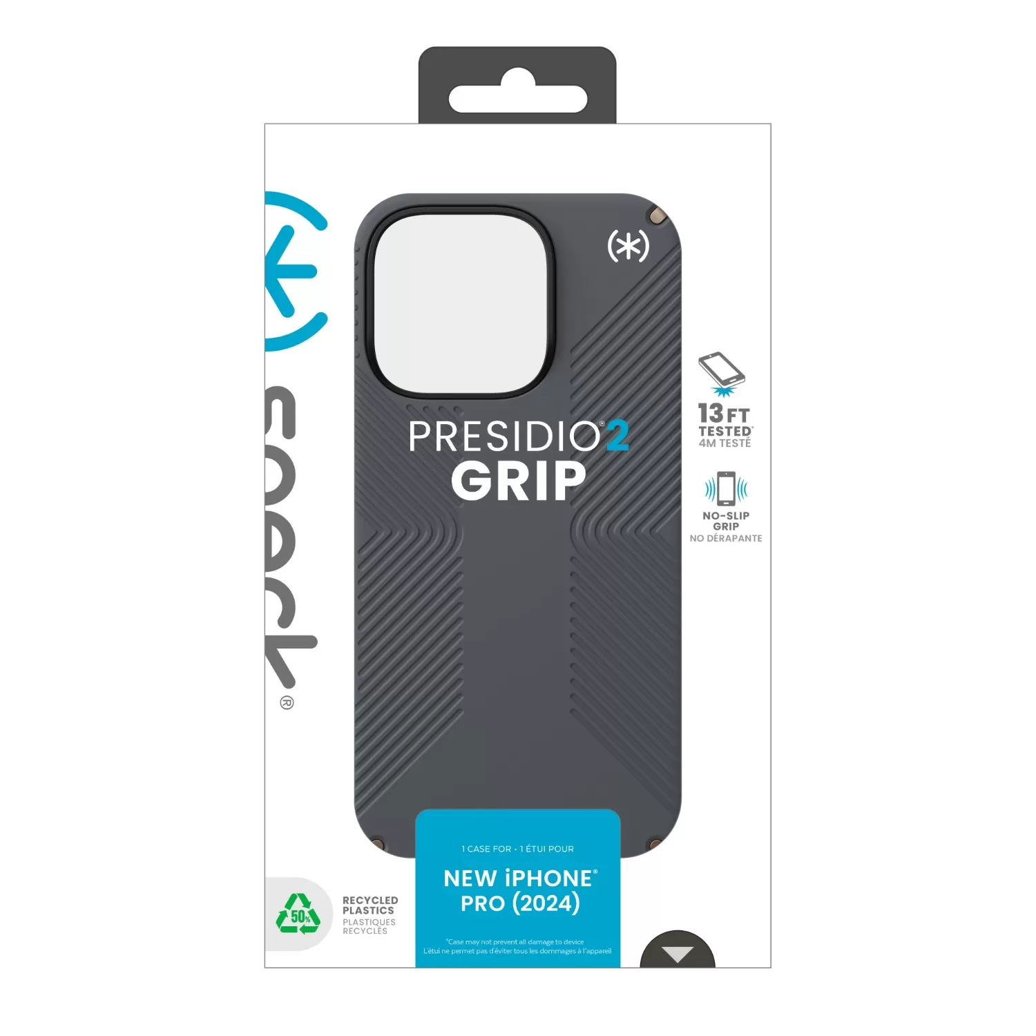 Apple iPhone 16 Pro Speck Presidio2 Grip Case – Grey - Image 9