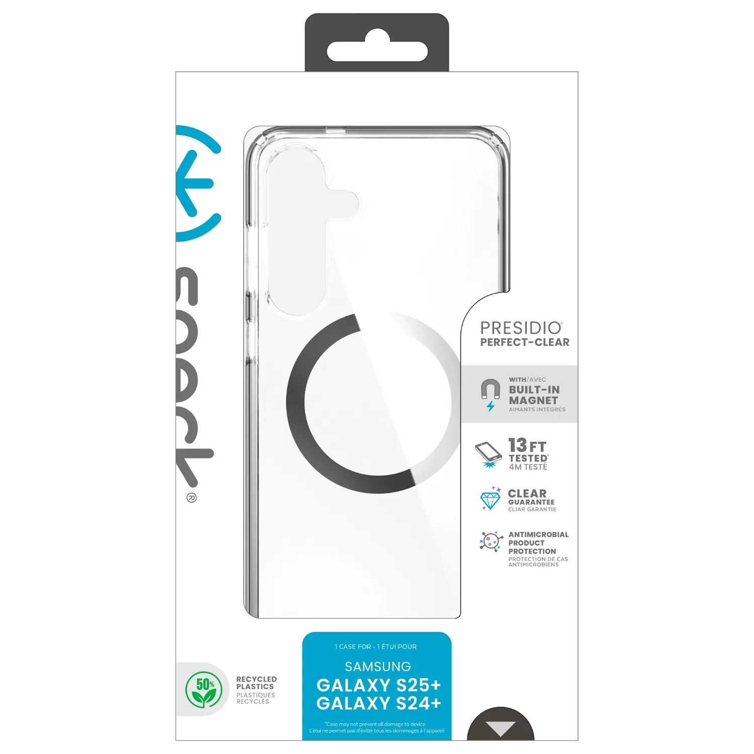 Antimicrobial coating reducing bacteria growth on Samsung Galaxy S25+ case