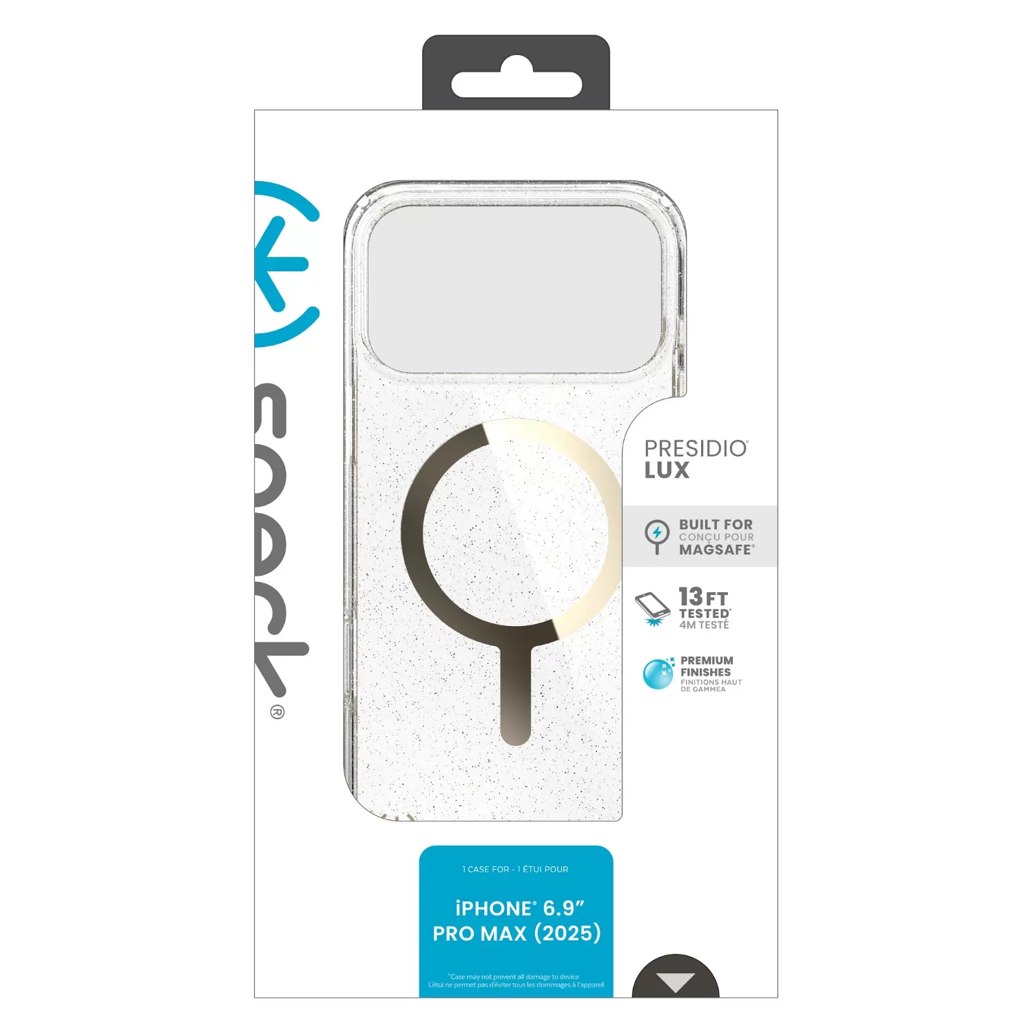 Apple iPhone 17 Pro Max Speck Presidio Lux MagSafe Case – Gold & Glitter - Image 11