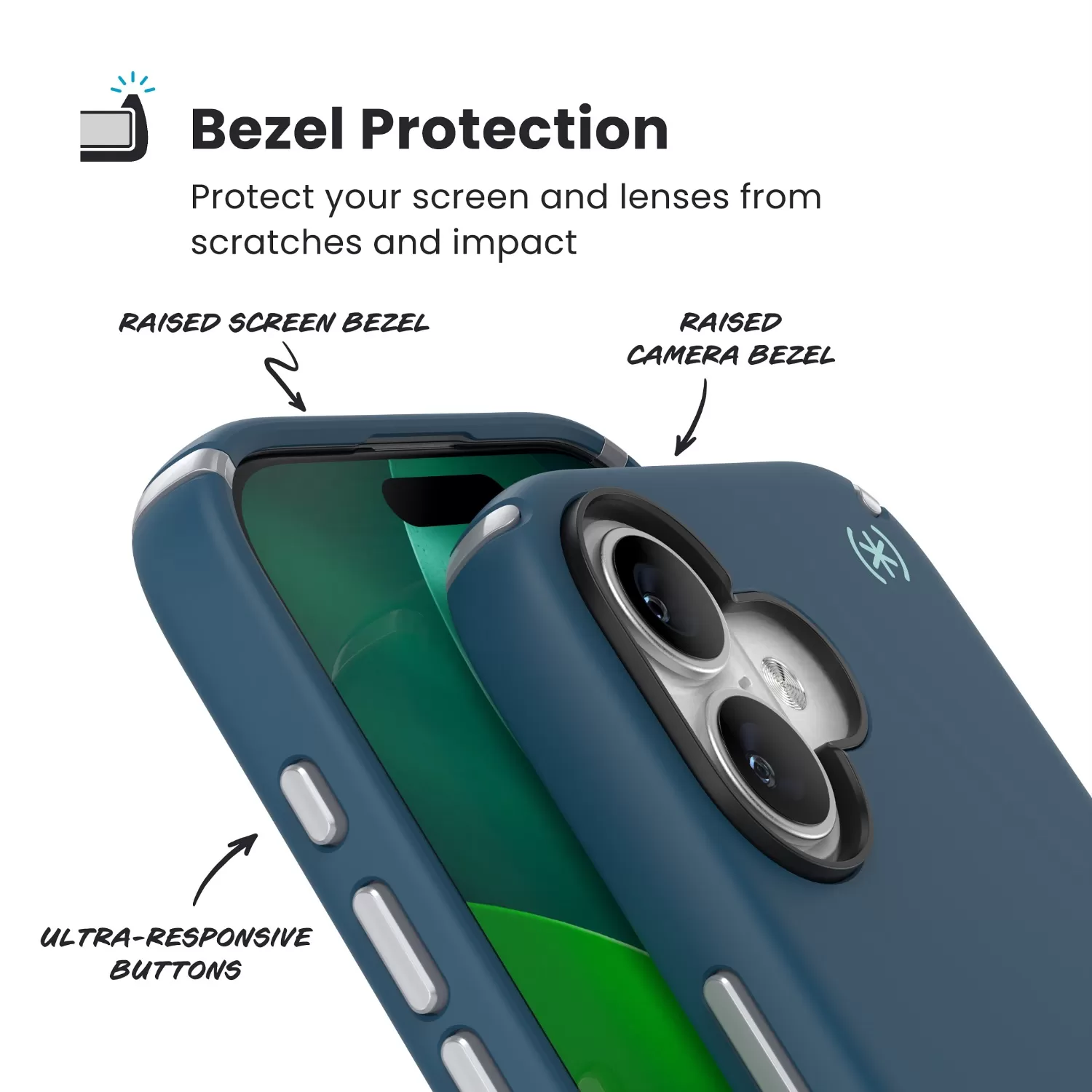 Apple iPhone 17 Speck Presidio2 Pro MagSafe Case – Blue & Silver - Image 10