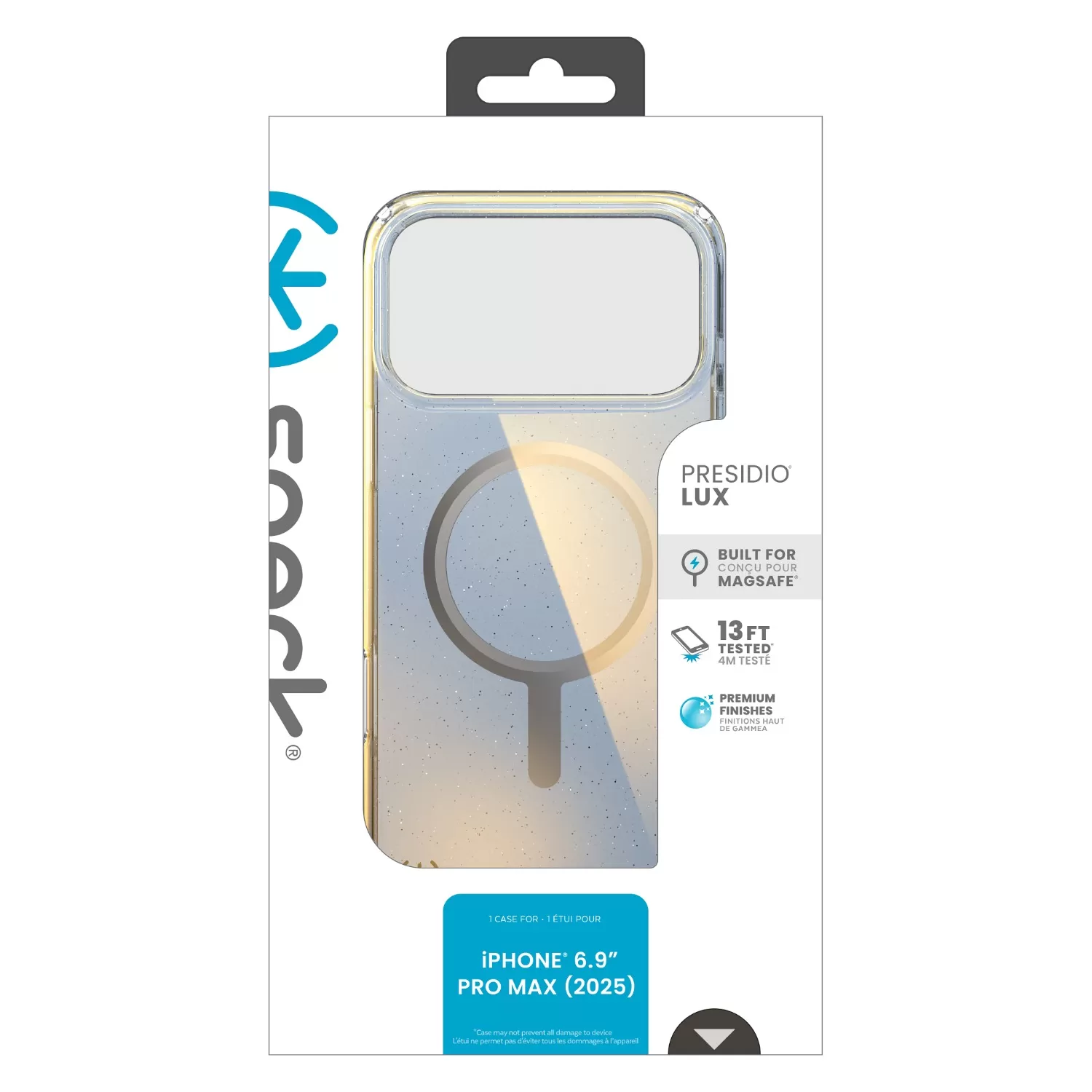 Apple iPhone 17 Pro Max Speck Presidio Lux MagSafe Case – Silver & Glitter - Image 10