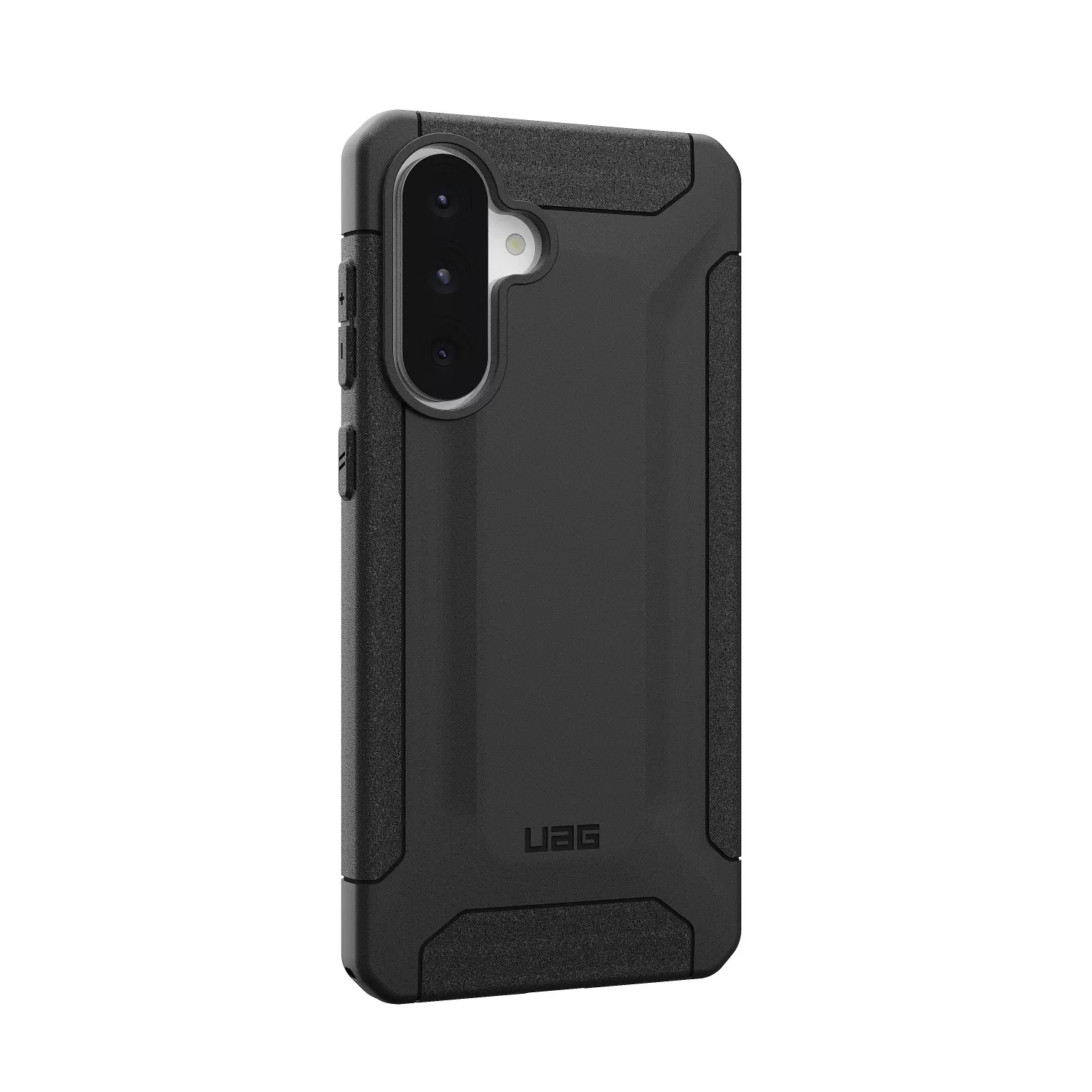 Third angled view of the UAG Scout Cover for Samsung Galaxy A56 in black