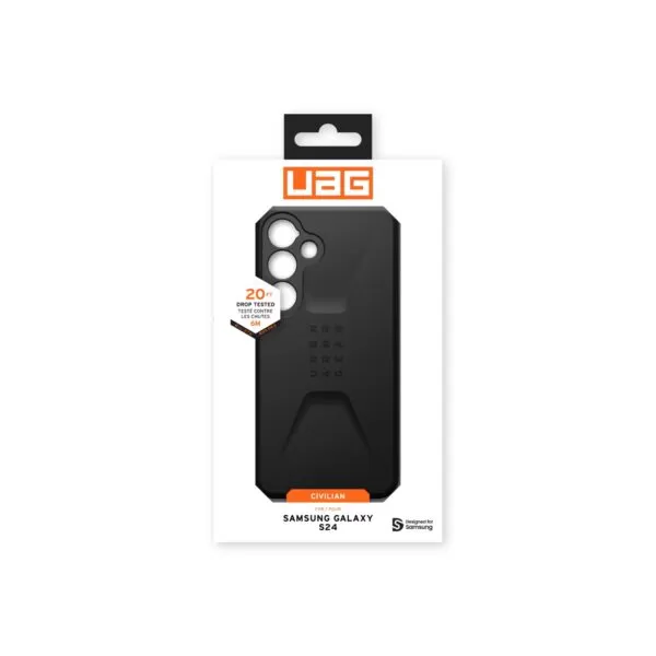 Samsung Galaxy S24 Case - UAG Civilian Cover - Black - Image 4