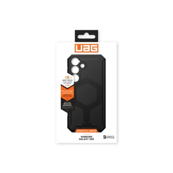 Samsung Galaxy S25 Case - UAG Essential Armor MagSafe Cover - Black - Image 10