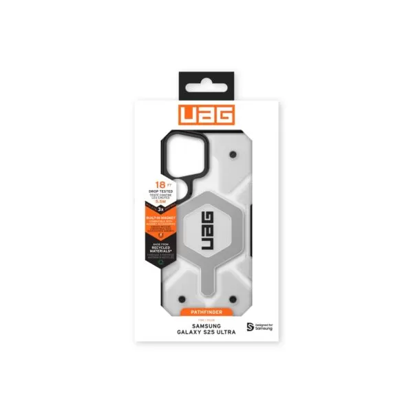 Samsung Galaxy S25 Ultra Cover - UAG Pathfinder MagSafe Case - Silver - Image 10