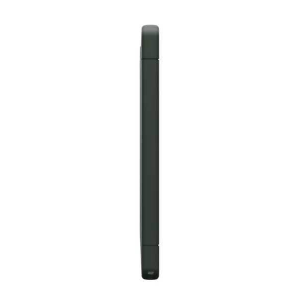 Side angle of the UAG Scout cell phone cover in olive drab for Samsung Galaxy S24 FE.