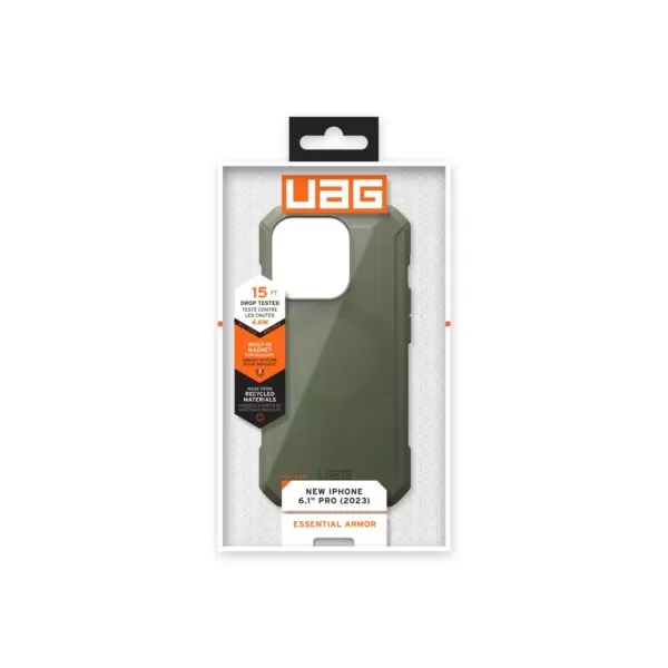 iPhone 15 Pro Case - UAG Essential Armor MagSafe Cover - Olive Drab - Image 4