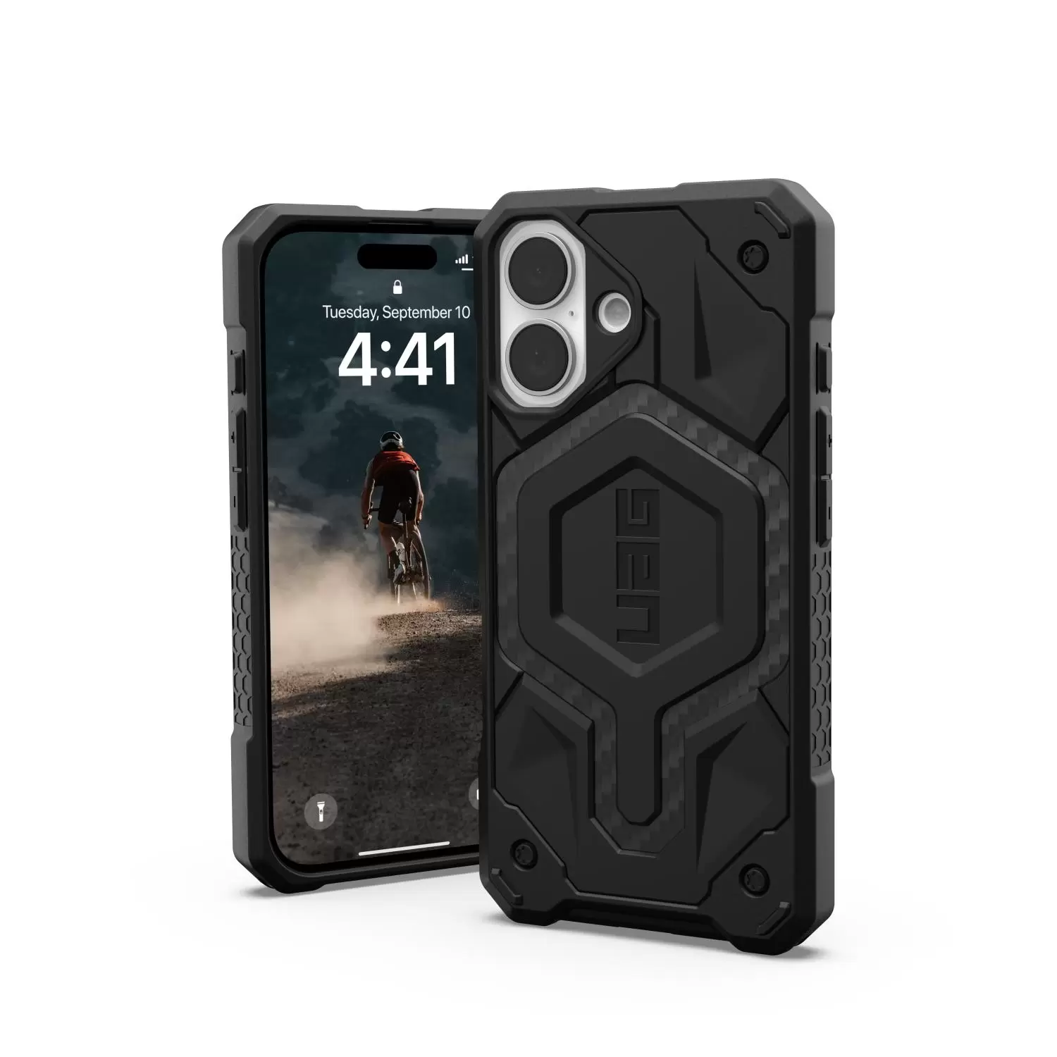 Apple iPhone 16 UAG Monarch Case – Carbon Fibre