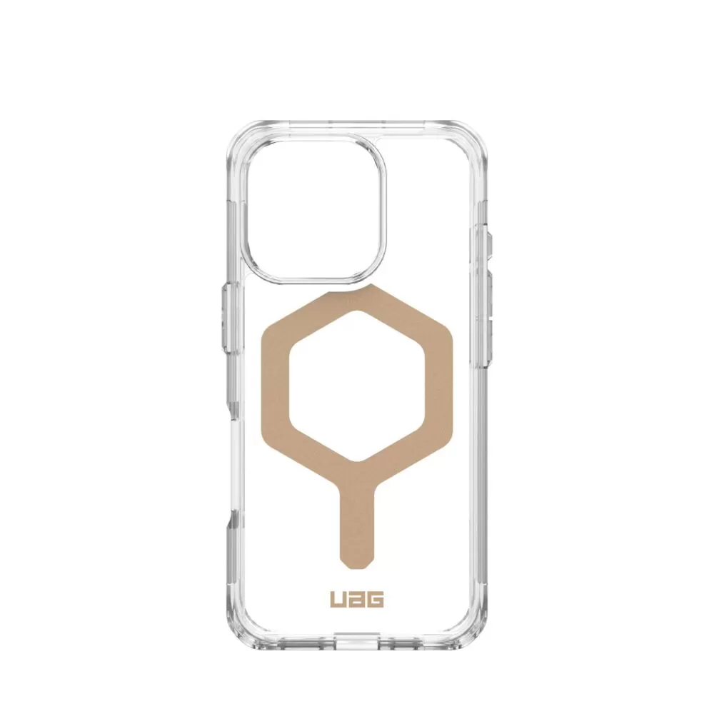 iPhone 16 Pro Case – UAG Plyo MagSafe Cover – Ice and Gold