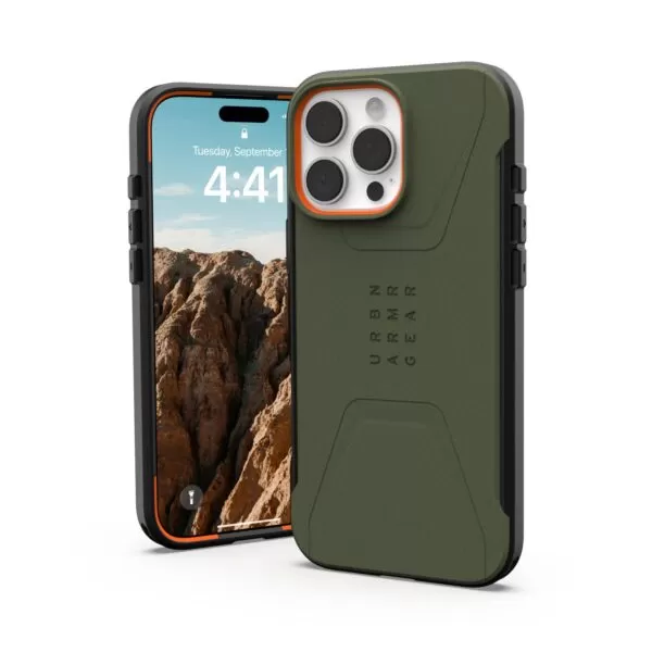 iPhone 16 Pro Max Case - UAG Civilian MagSafe Cover - Olive