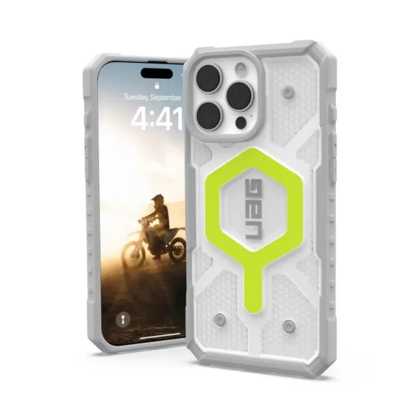 iPhone 16 Pro Max Case - UAG Pathfinder Clear MagSafe Cover - Neon