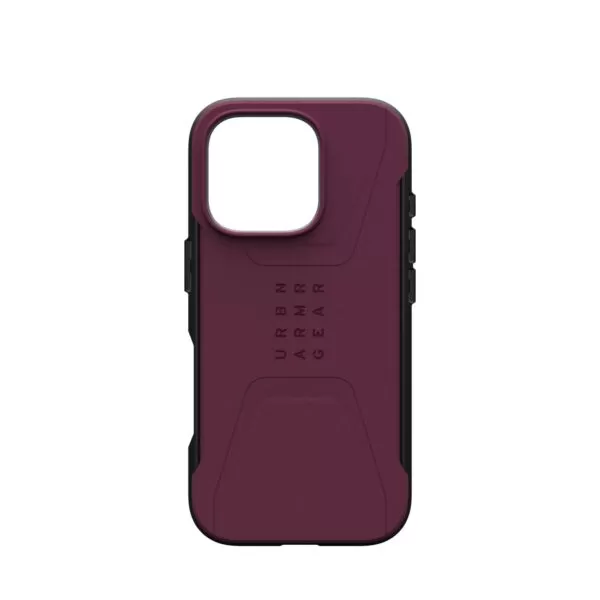 iPhone 16 Pro Case - UAG Civilian MagSafe Cover - Bordeaux - Image 2