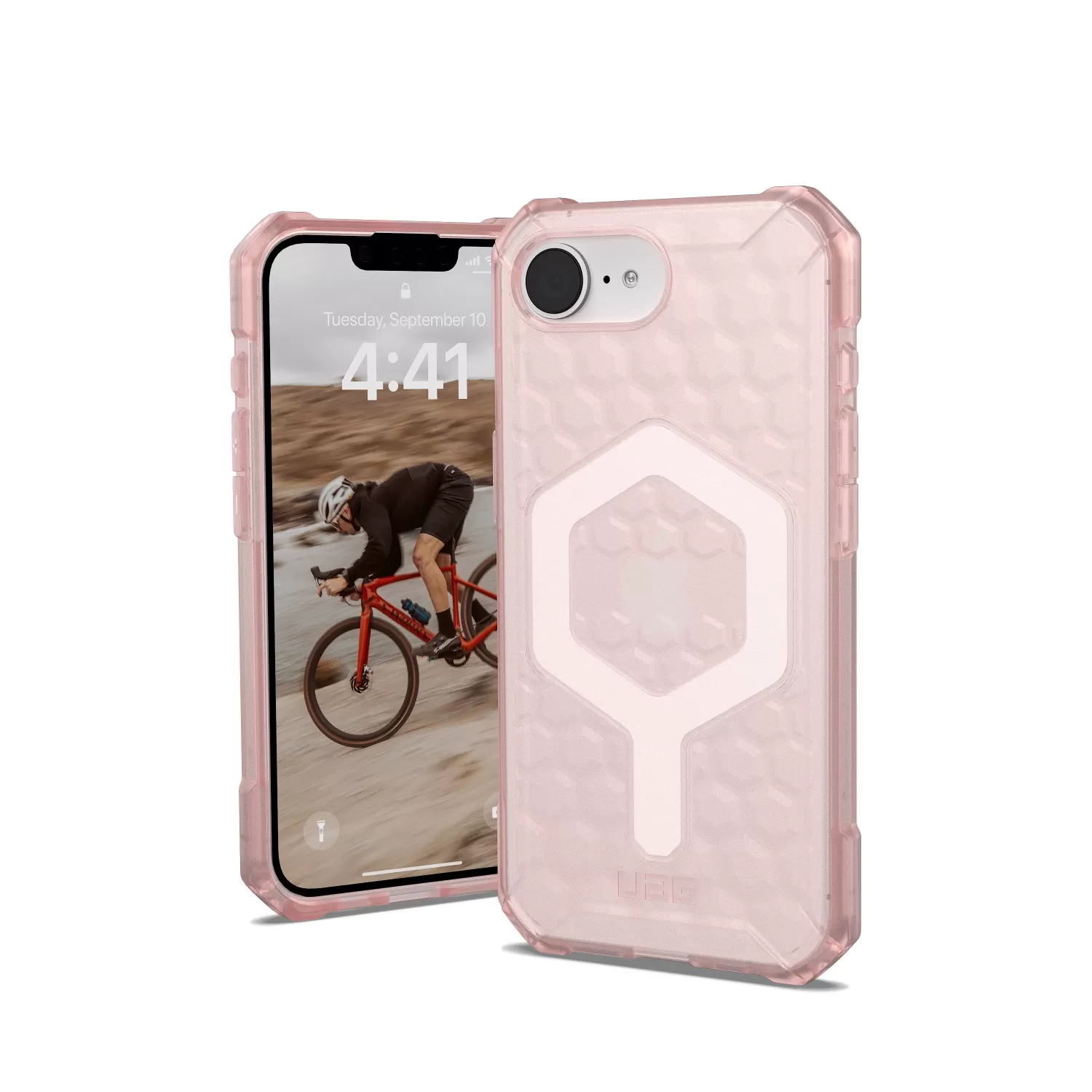 Featherlight rose case for Apple iPhone 16e with durable drop-tested protection
